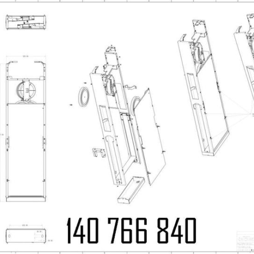140766840 - HOSE COLUMN SK700 MR 165X 520 X 1812,5 STAINLESS STEEL(1MODUL)